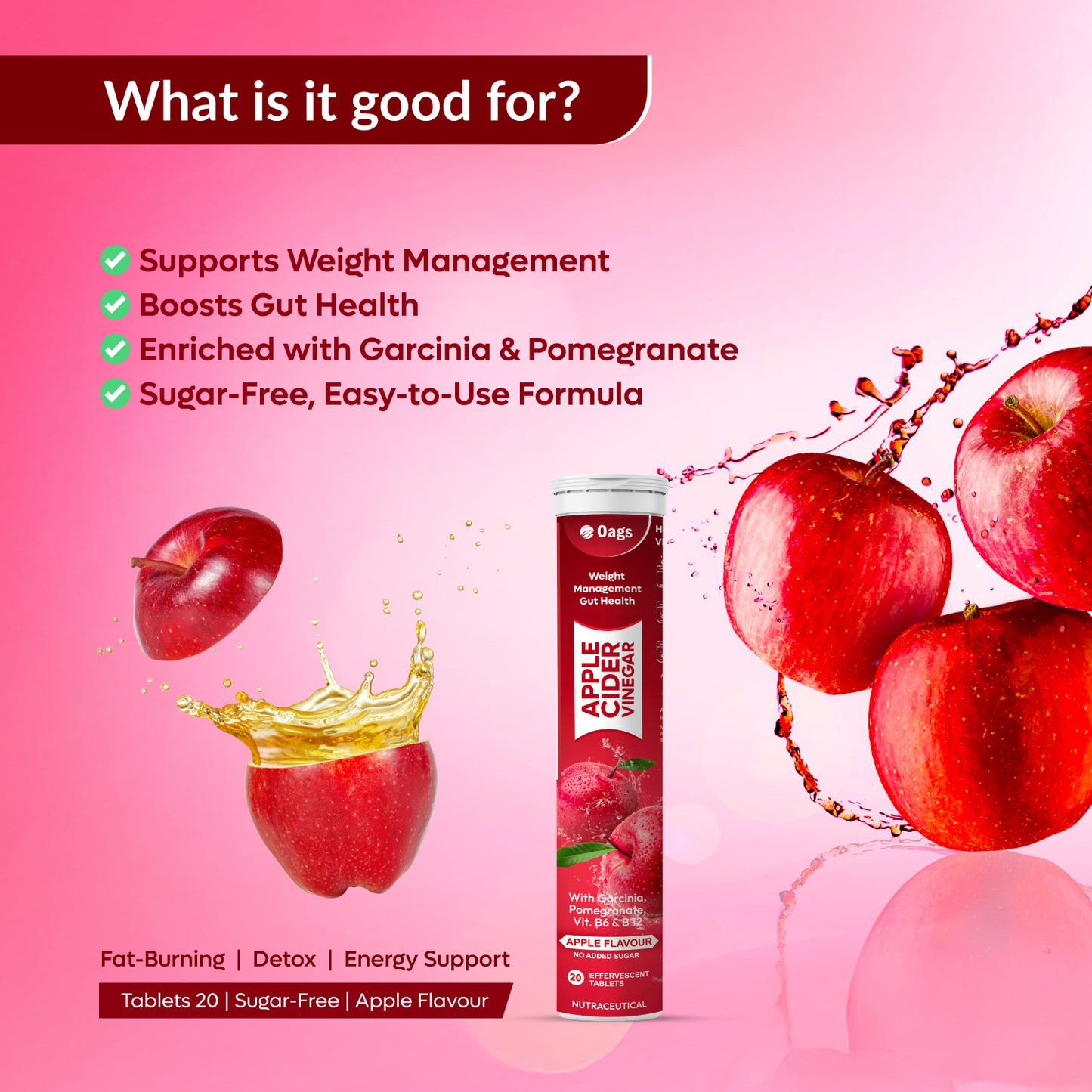 OAGS APPLE CIDER VINEGAR EFFERVESCENT TABLETS