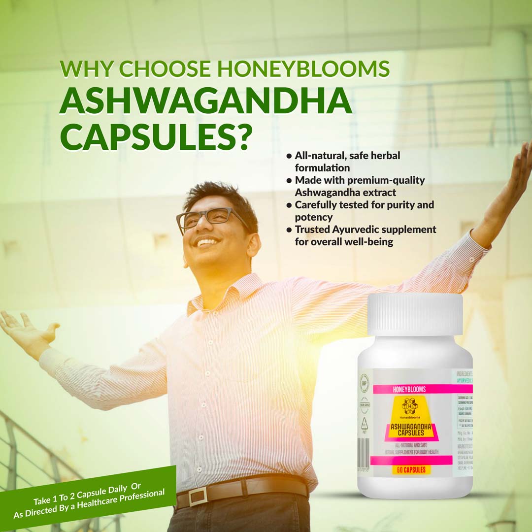 HONEY BLOOMS ASHWAGANDHA CAPSULES