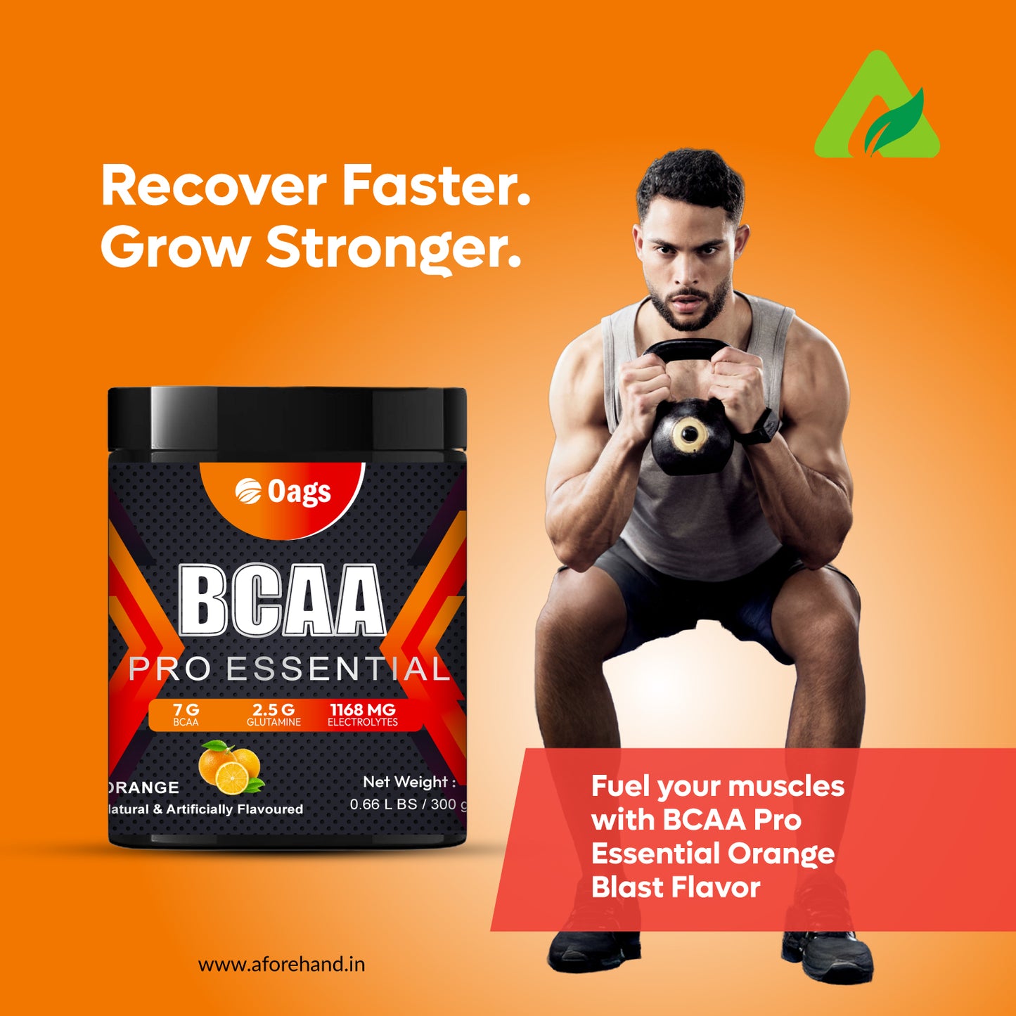 OAGS BCAA PRO ESSENTIAL – Orange Flavor