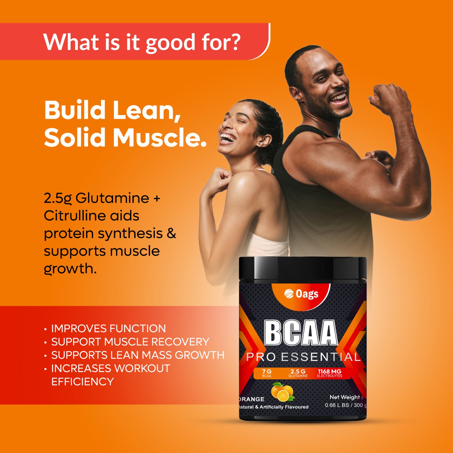 OAGS BCAA PRO ESSENTIAL – Orange Flavor