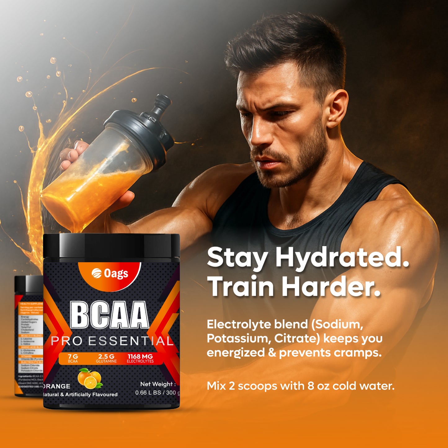 OAGS BCAA PRO ESSENTIAL – Orange Flavor
