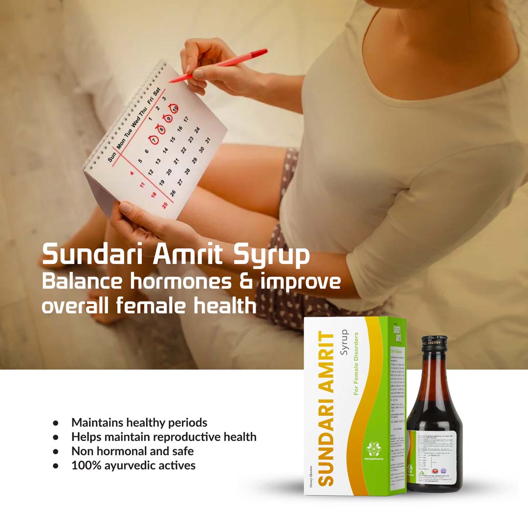 HONEY BLOOMS SUNDARI AMRIT SYRUP LEUCO-28 CAPSULES