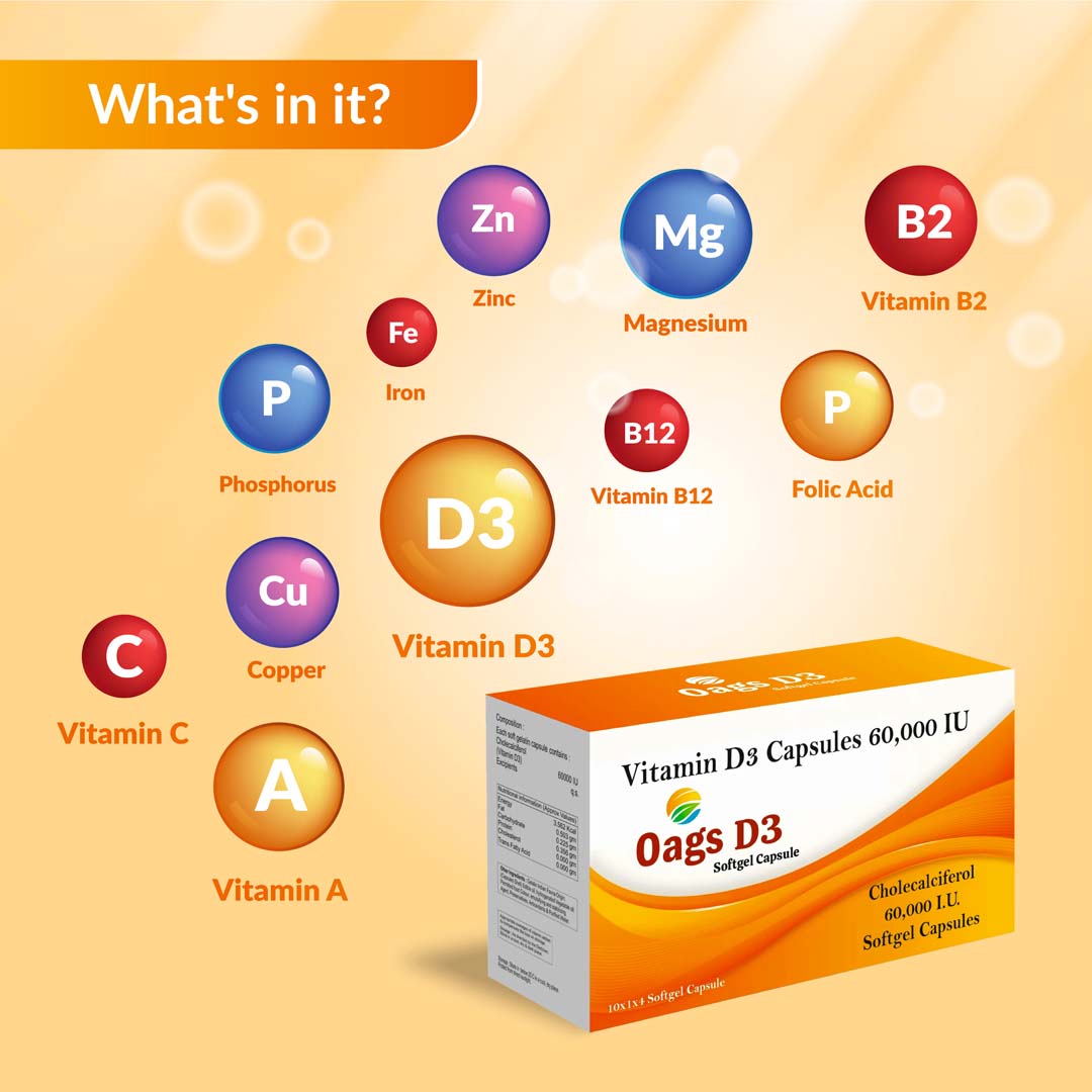 OAGS VITAMIN-D3 SOFT GEL CAPSULES